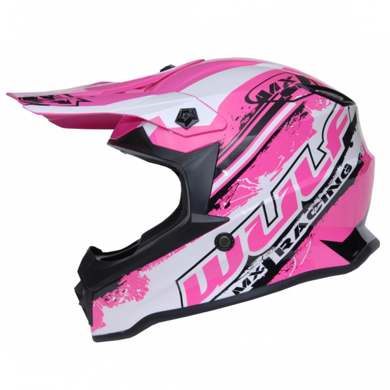 Capacete, WULFSPORT ® OFF ROAD PRO (Rosa)
