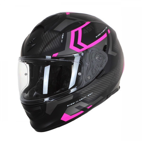 Capacete completo Scorpion Exo-491 Spin Matte Black Pink