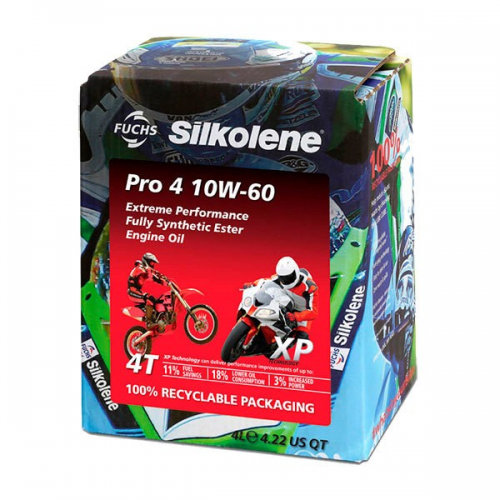 Óleo Moto Silkolene Pro 4 10W60 XP 4L
