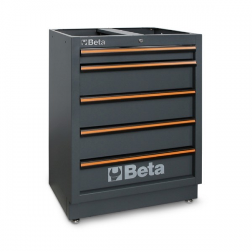 Móveis de oficina Beta C45PRO BX bancada cinza Aço inoxidável