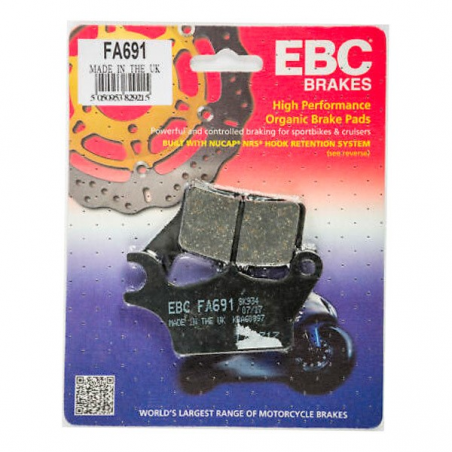 Pastilhas de freio EBC FA691 Orgânico
