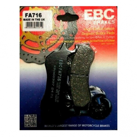 Pastilhas de freio EBC FA716 Orgânico