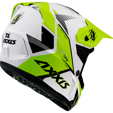 Capacete AXXIS WOLF STAR TRACK A3 Branco / Fluo