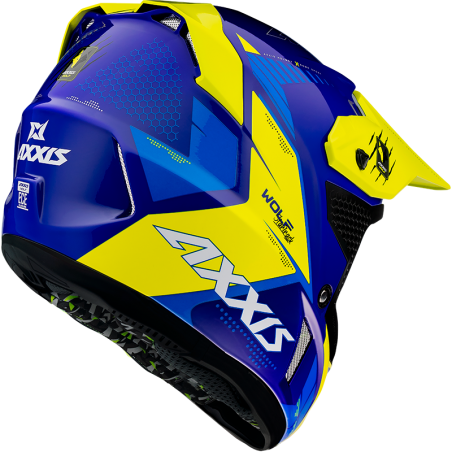 Capacete AXXIS WOLF STAR TRACK A3 Amarelo / Azul