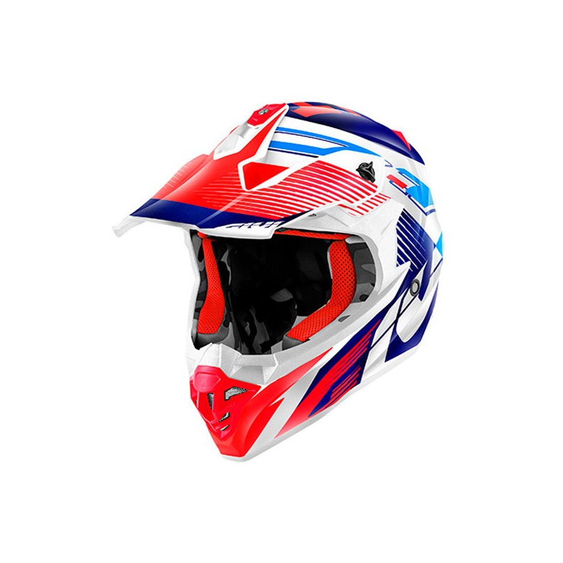 Capacete Motocross Givi 60.1 Fresco Vermelho Azul Branco
