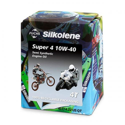 Óleo Moto Silkolene Super 4 10W40 4L