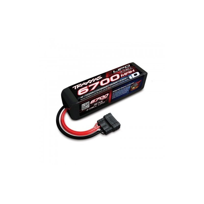 6700mAh 14.8v 4-Cell 25C LiPo ID Battery