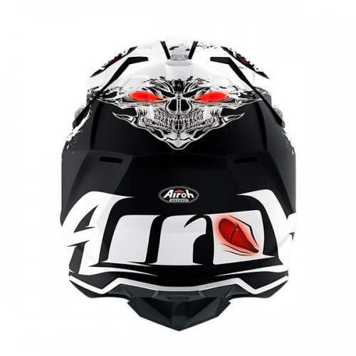 Capacete Motocross Airoh Wraap Beast Matte Black White