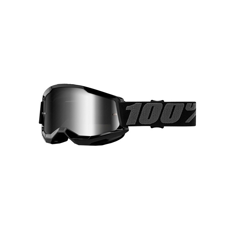 Óculos Motocross 100% Strata2 Black Black Mirror