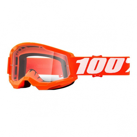 Óculos Motocross 100% Strata2 laranja-branco