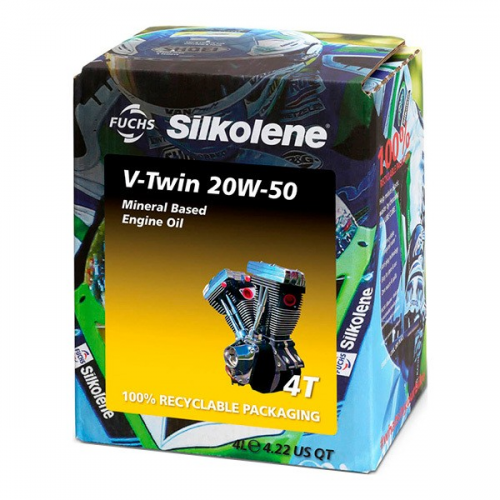Óleo Moto Silkolene V-Twin 20W-50 4L