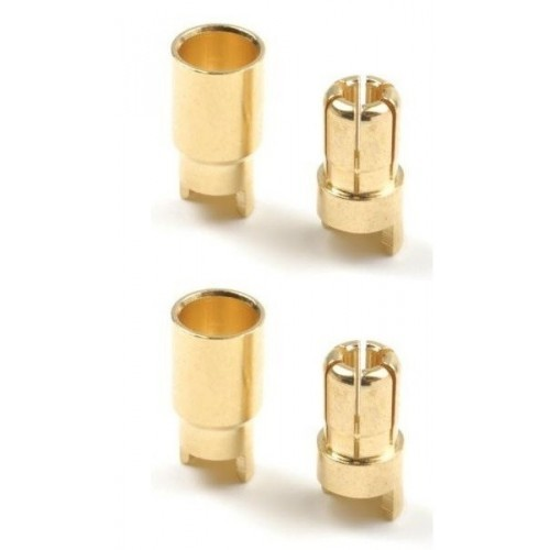 6.0MM GOLD CONNECTOR, MALE + FEMALE 2PAIRS