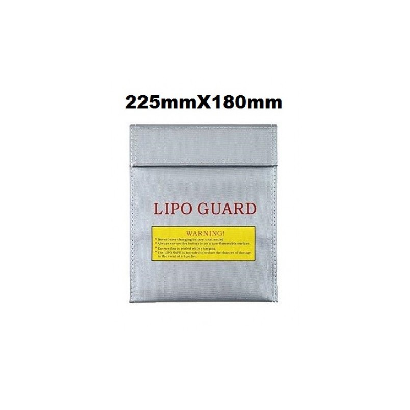 Bolsa plana protetora LIPO Charge fibra de vidro de 225x180mm