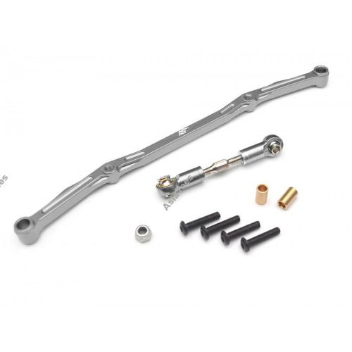 Boom Racing Aluminum Steering Linkage - 1 Set Silver [RECON G6 The Fix Certified] for Axial SCX10