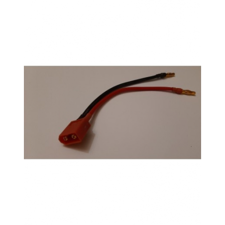CHARGE LEAD - XT-60 - 14AWG SILICONE WIRE - 12CM - 1 PC