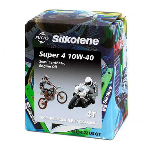 Óleo Silkolene Super 4 10W40 Semi Sintético 4L