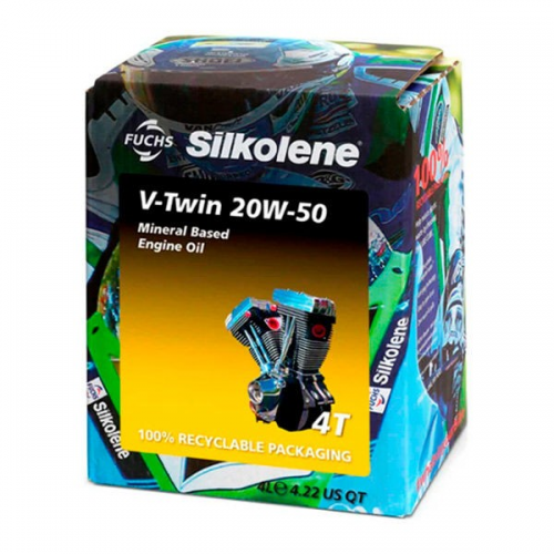Óleo Cubo Silkolene V-Twin 20W-50 4L
