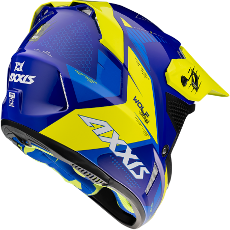 Capacete AXXIS WOLD STAR TRACK A3 Amarelo / Azul