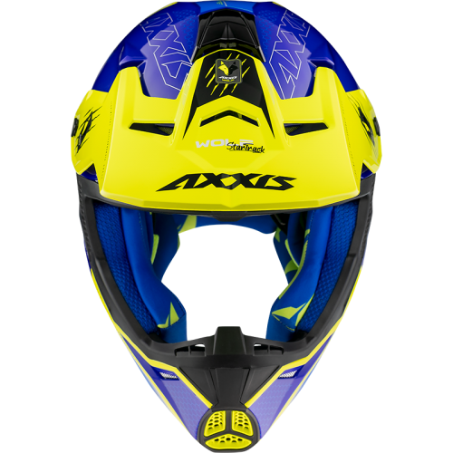 Capacete AXXIS WOLD STAR TRACK A3 Amarelo / Azul