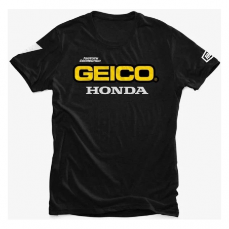 T-Shirt 100% Standard Geico Honda Blk